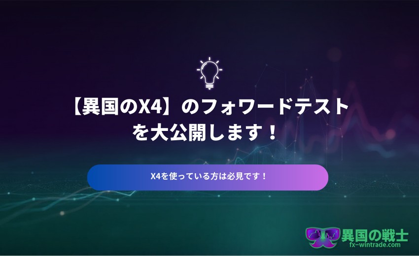 X4 自動売買 フォワードテスト
