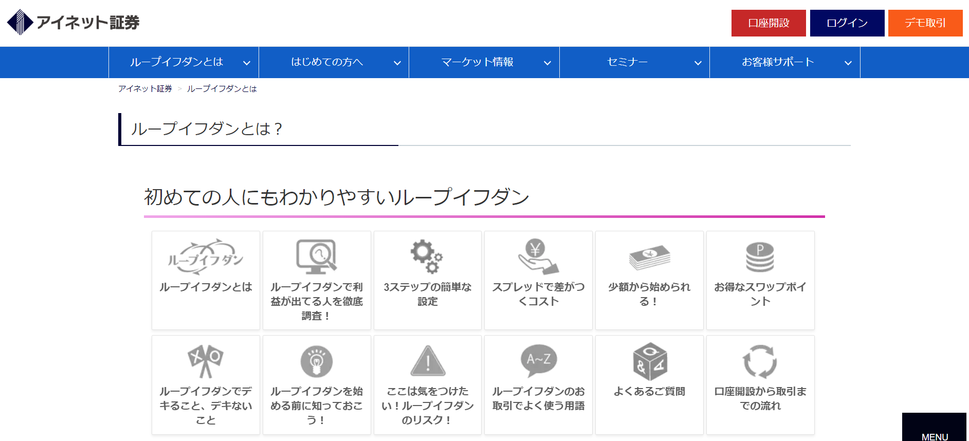 アイネット証券（ループイフダン）